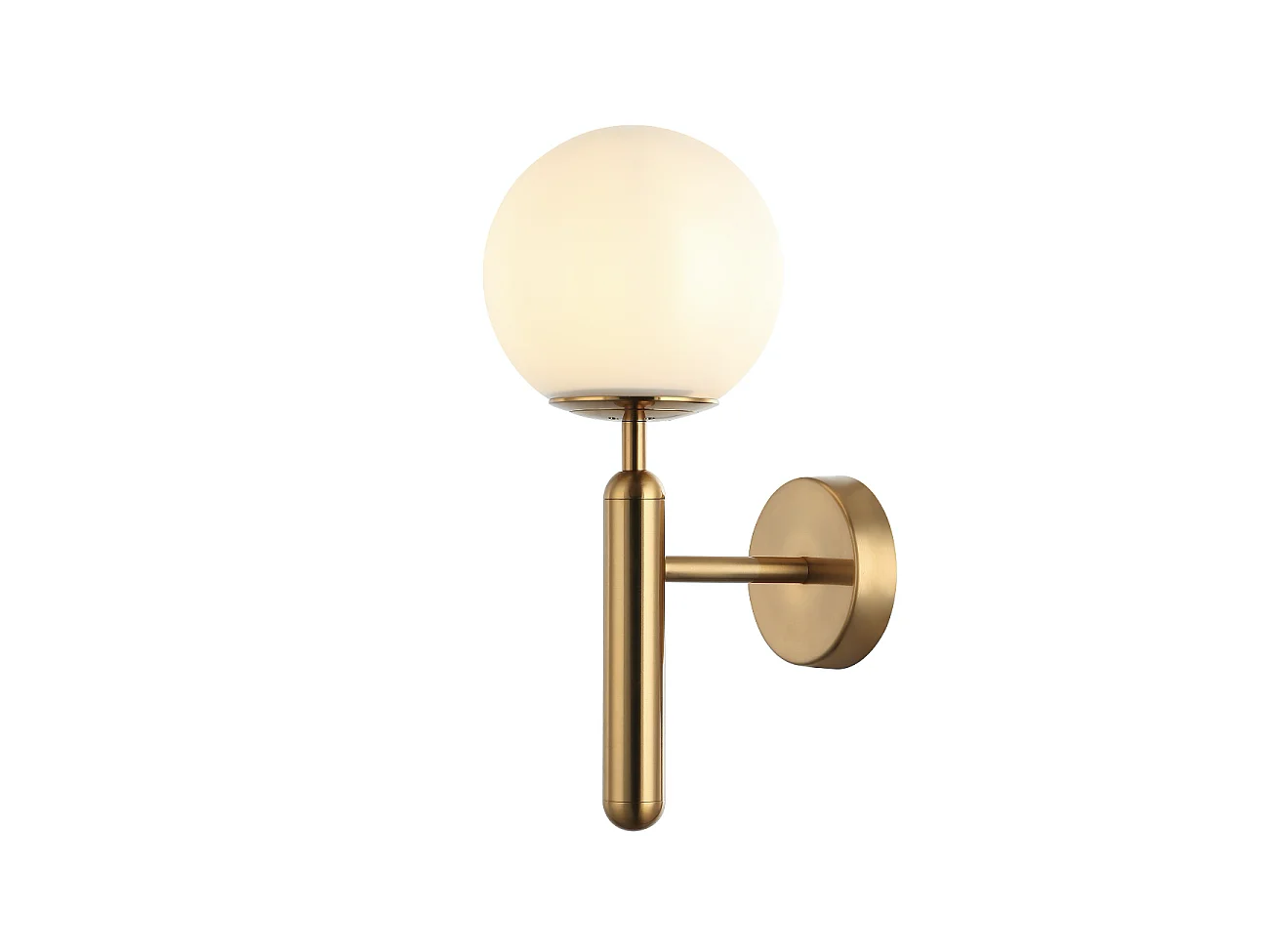 Applique lanterne laiton et verre blanc - Giovanna