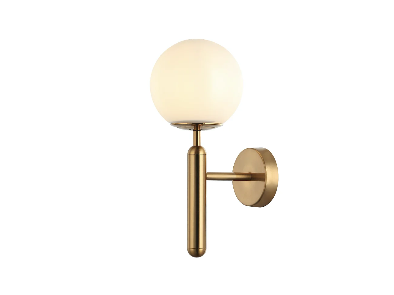 Applique lanterne laiton et verre blanc - Giovanna