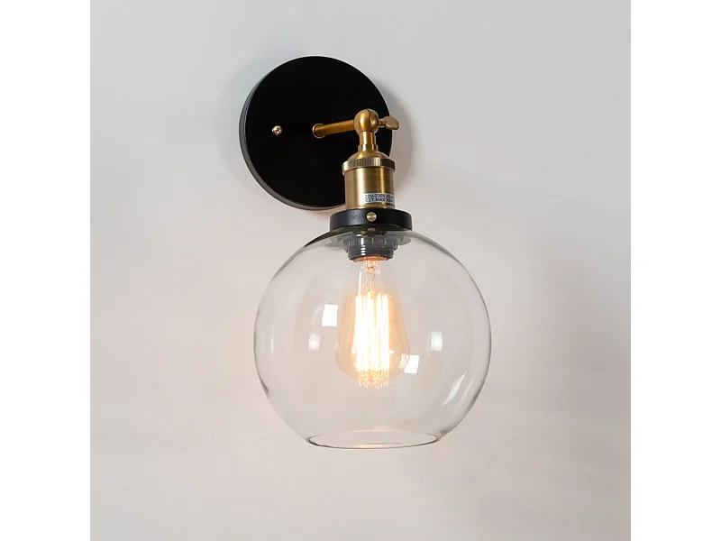 Applique rétro en verre rond - Olivia