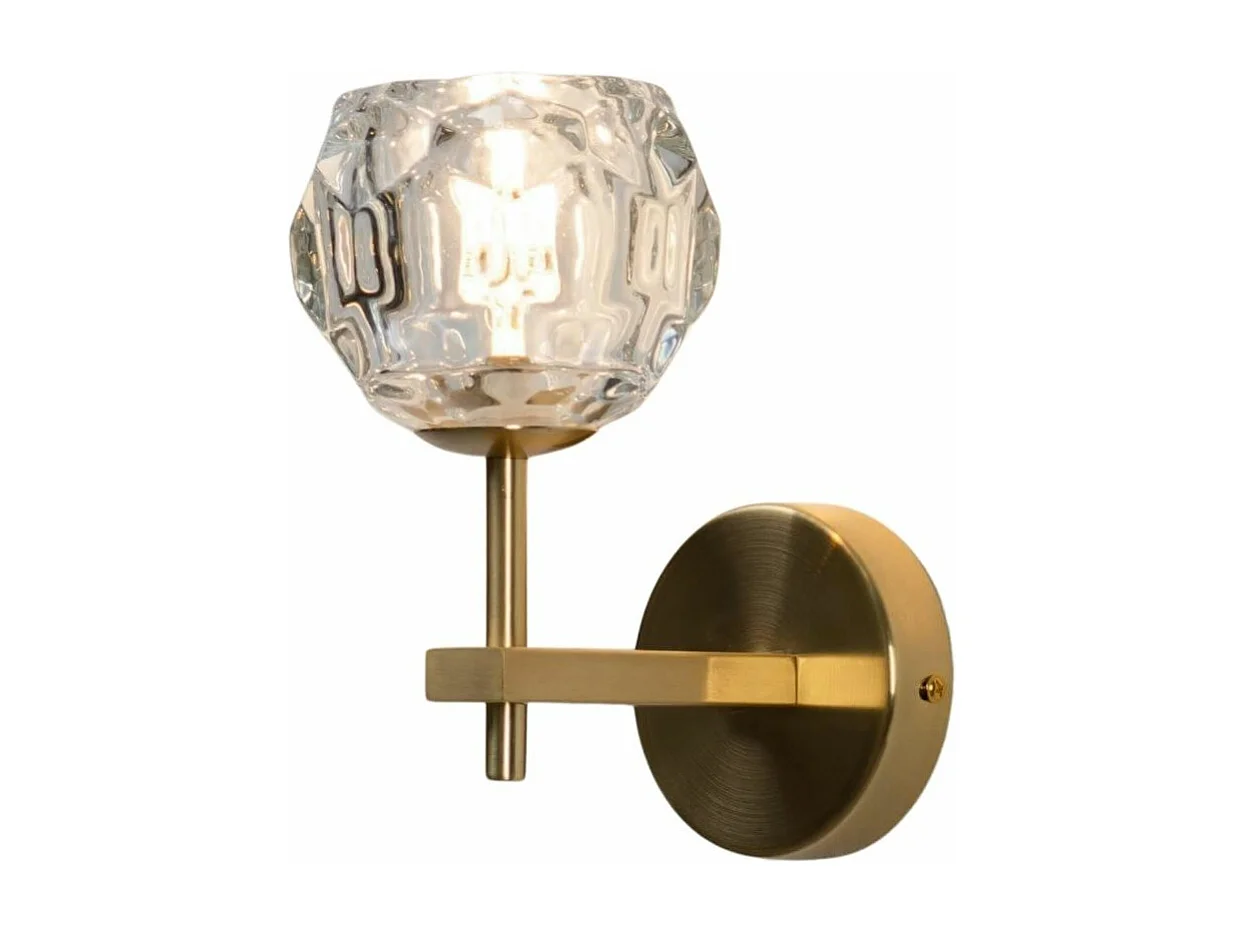 Applique murale métal doré et verre transparent - Vilamo