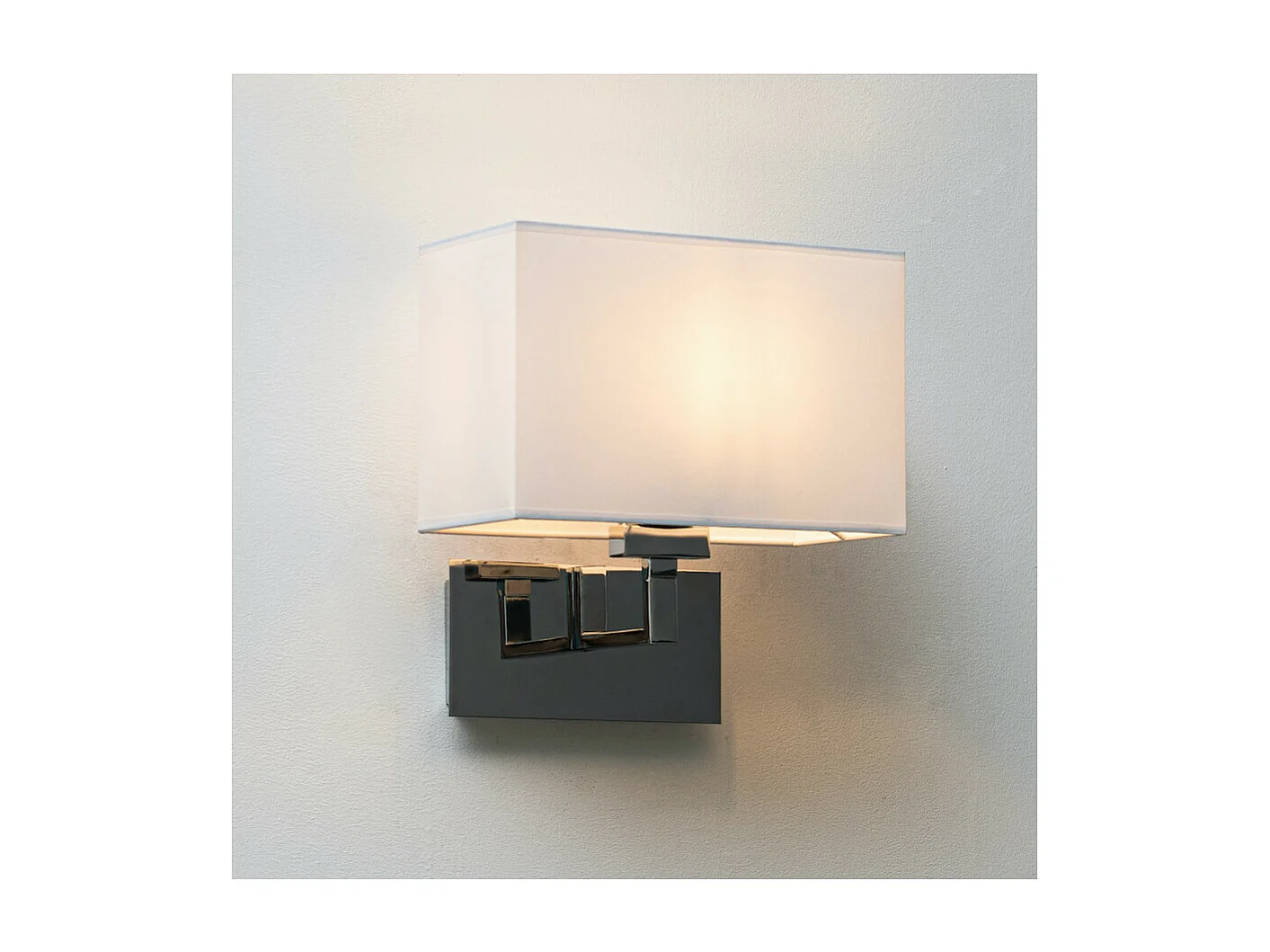 Applique tête de lit métal et abat-jour blanc - Erdal