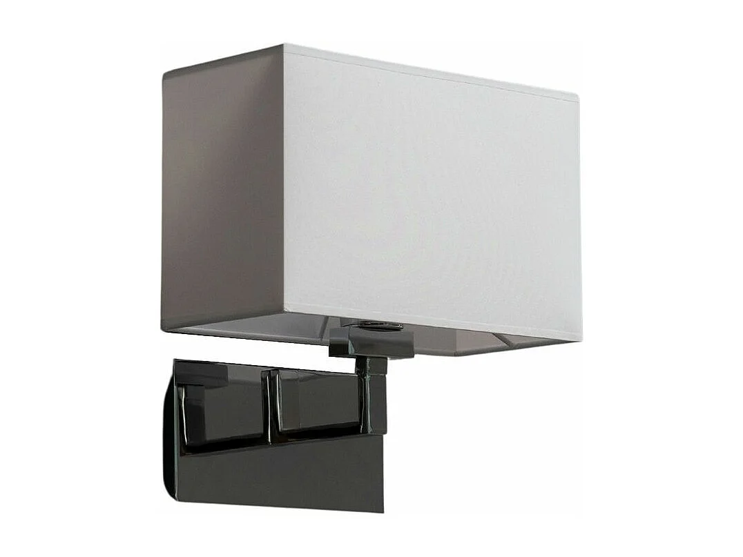 Applique tête de lit métal et abat-jour blanc - Erdal