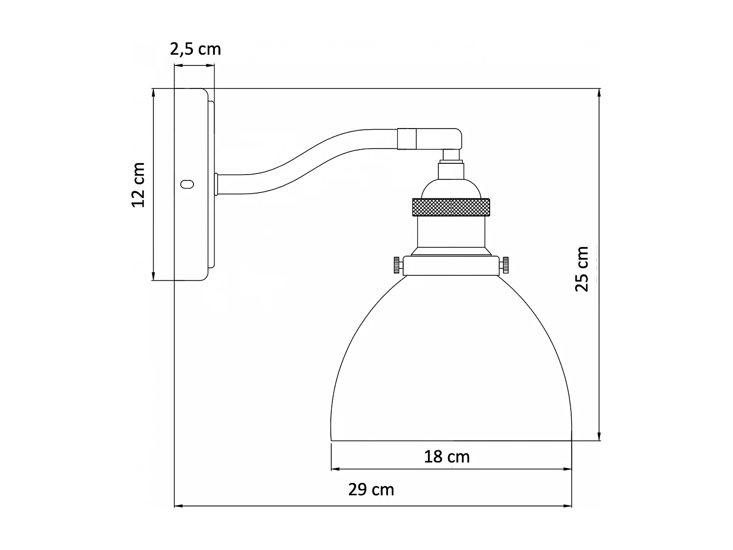 Applique vintage en verre et laiton - Flavia