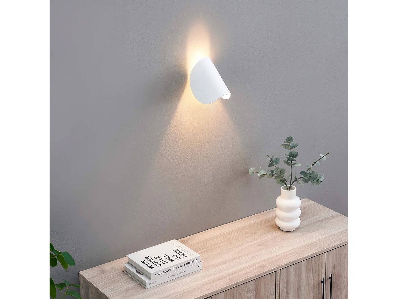 Applique blanche aluminium orientable IP54 - Notte