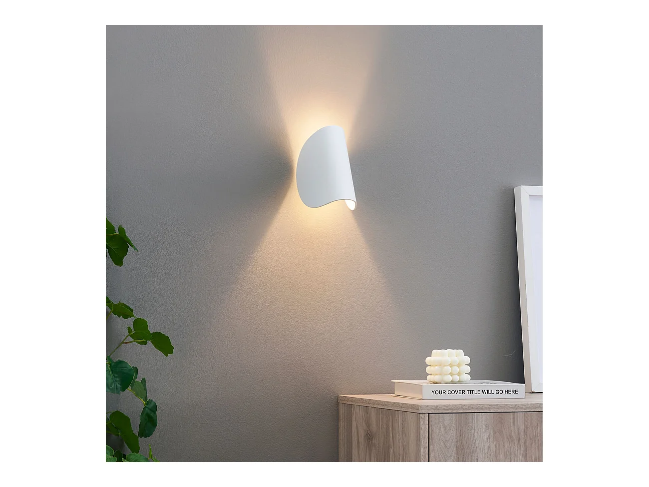 Applique blanche aluminium orientable IP54 - Notte