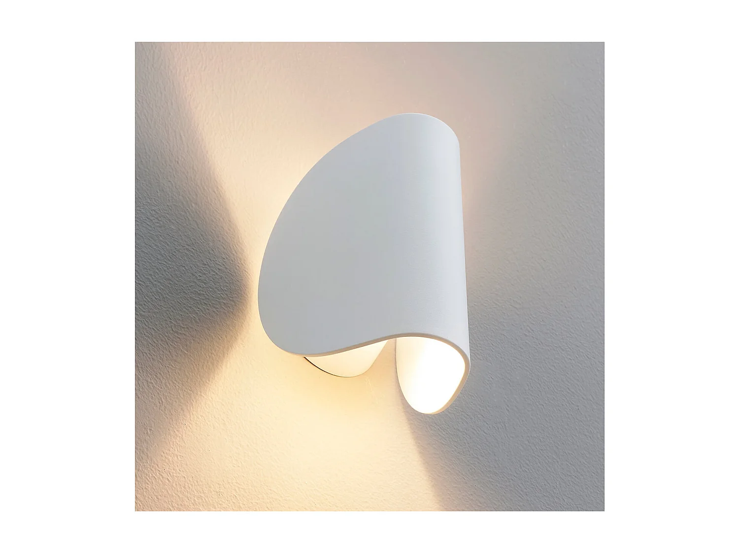 Applique blanche aluminium orientable IP54 - Notte