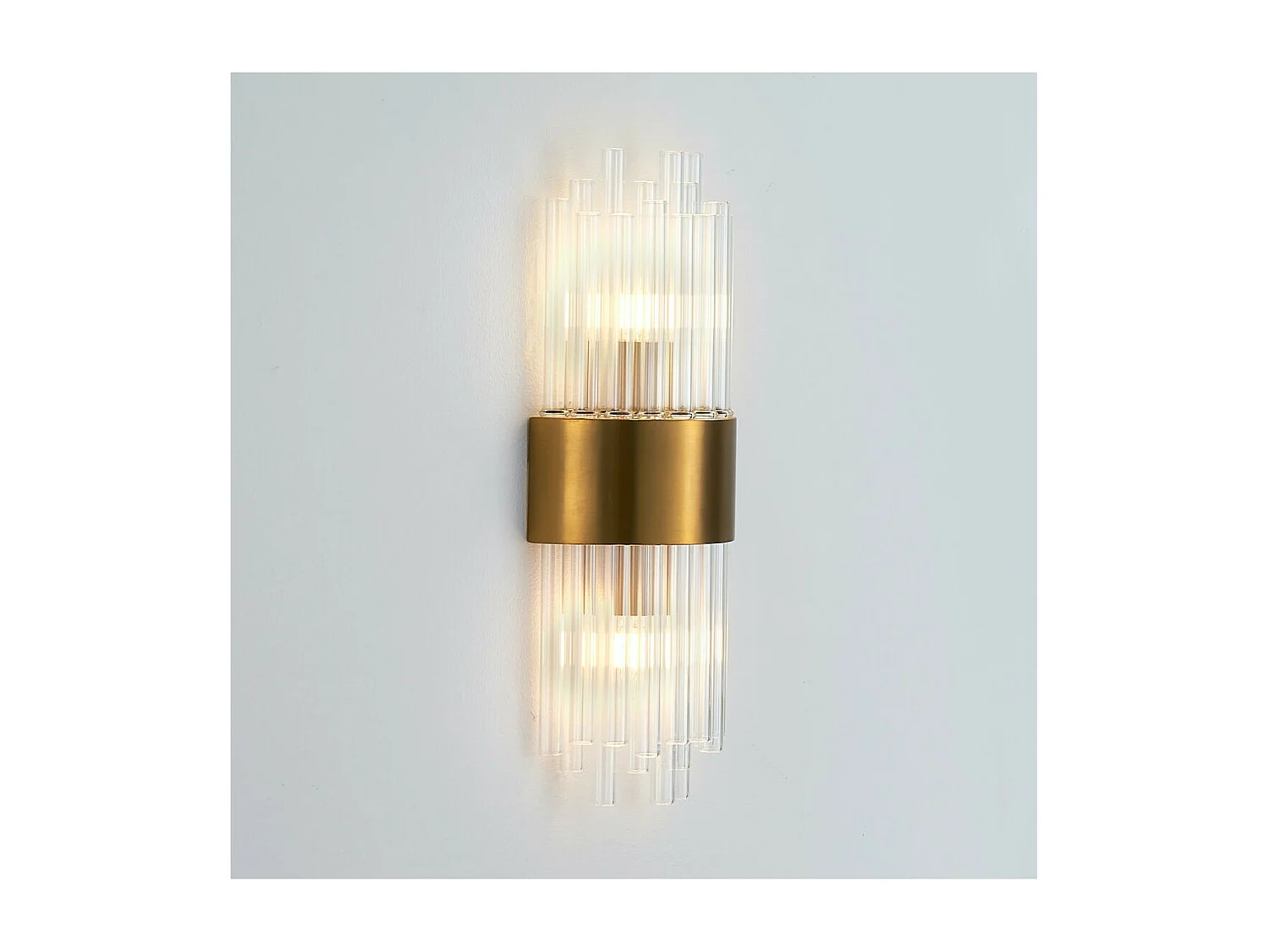 Applique art déco verre métal doré - Almeria