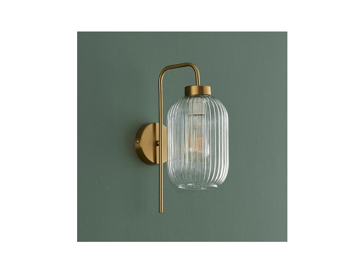 Applique dorée vintage verre cannelé - Canelia