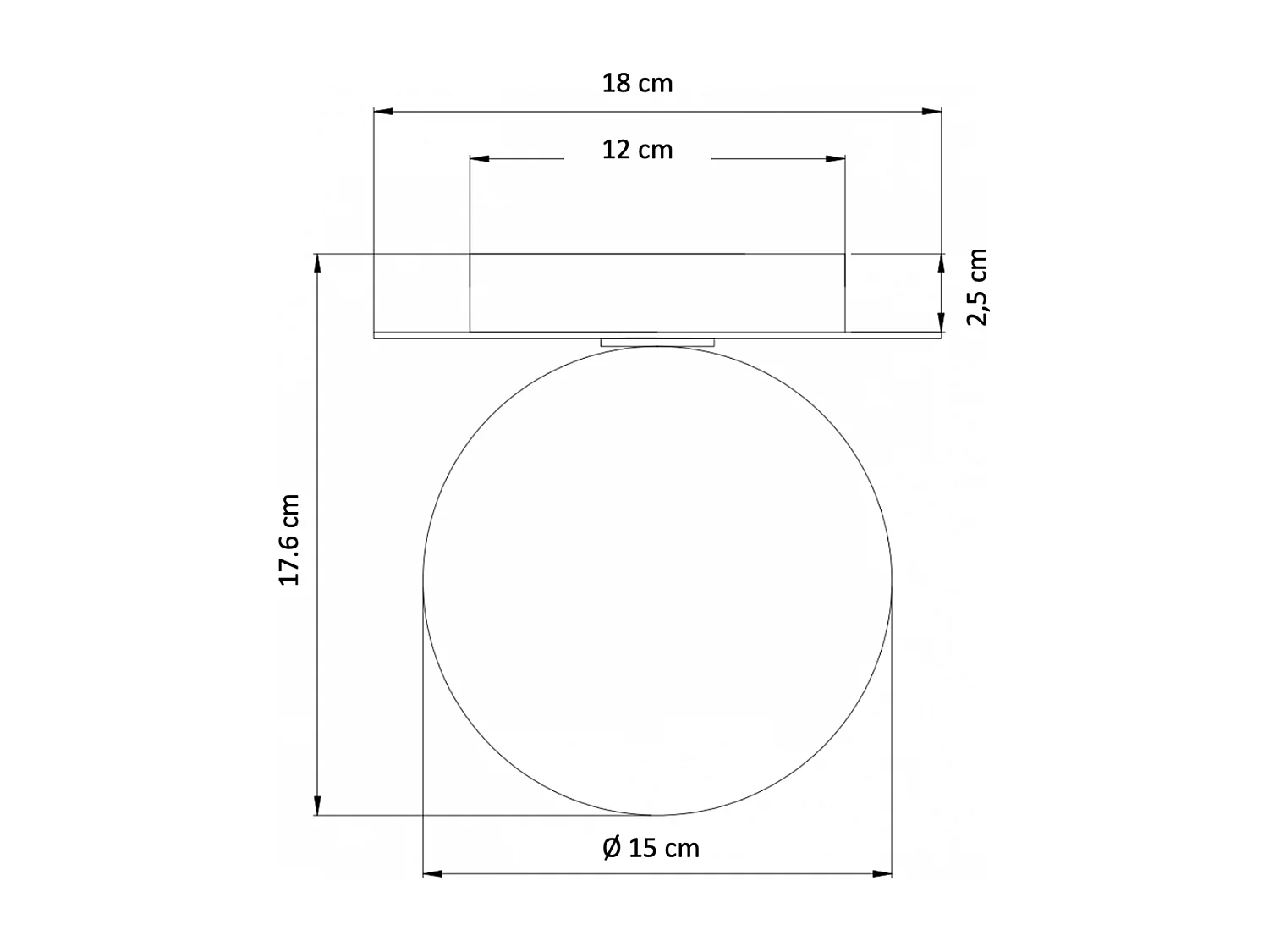 Plafonnier ou applique dorée en verre blanc - Fonzo