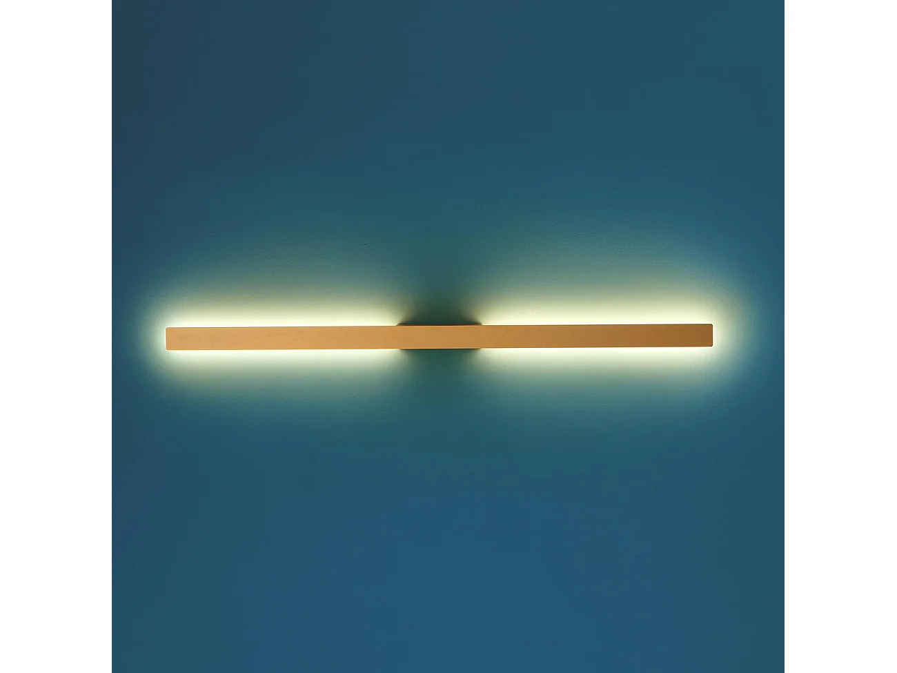 Applique ultra design minimaliste dorée LED extérieur - Sambai