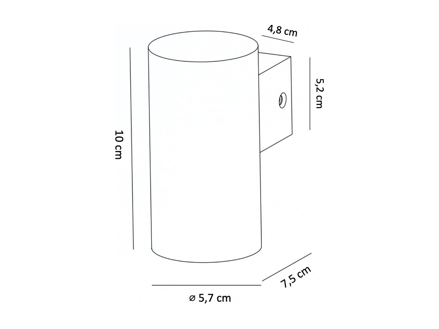 Petite applique murale cylindrique dorée - Liv
