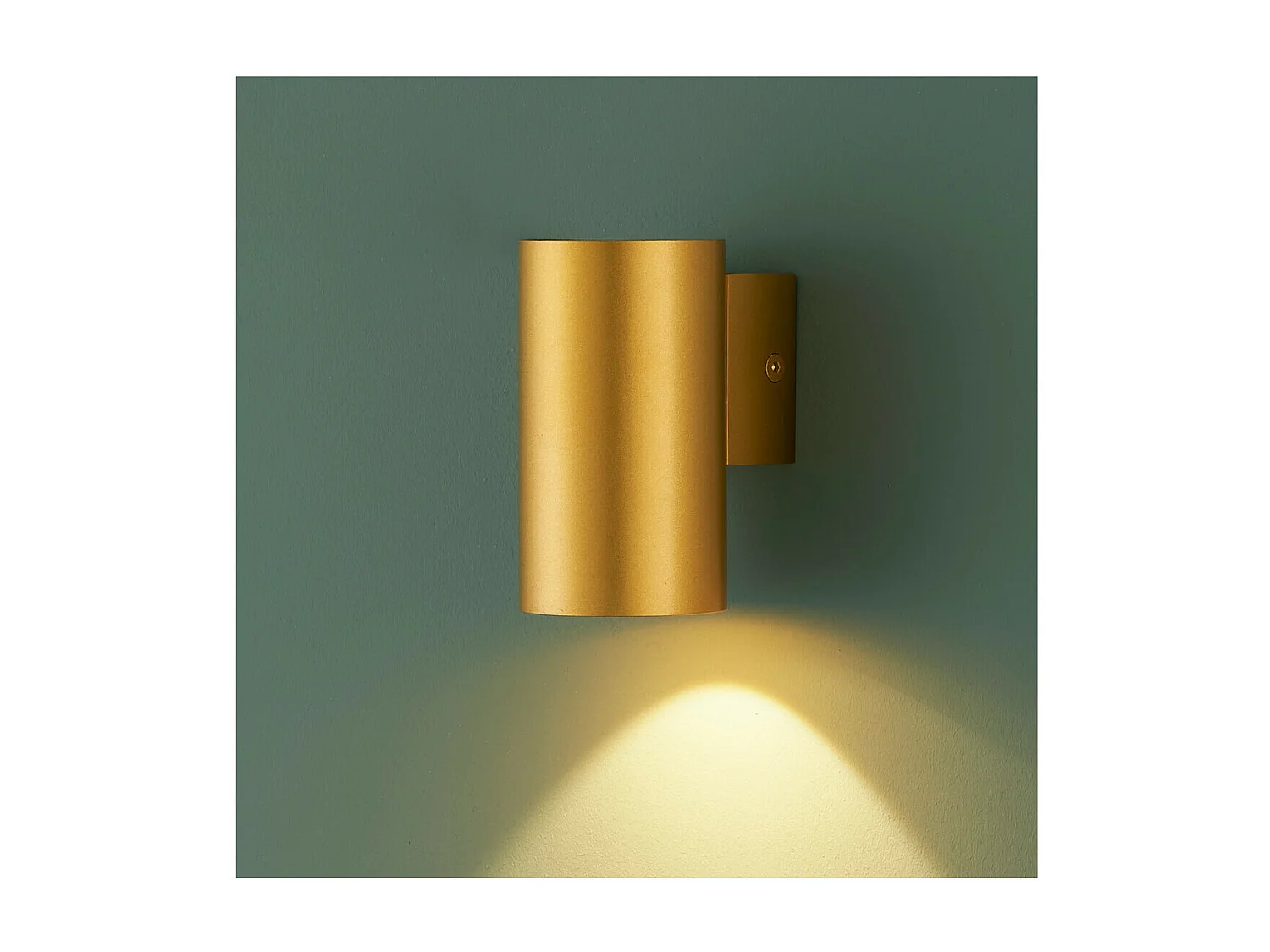 Petite applique murale cylindrique dorée - Liv