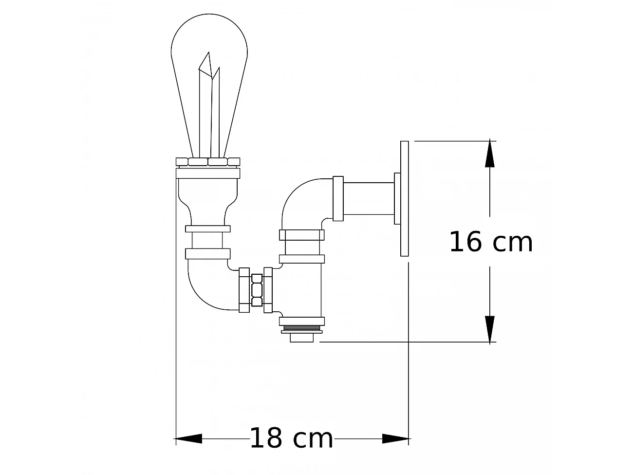 Applique industrielle vintage - Lumi