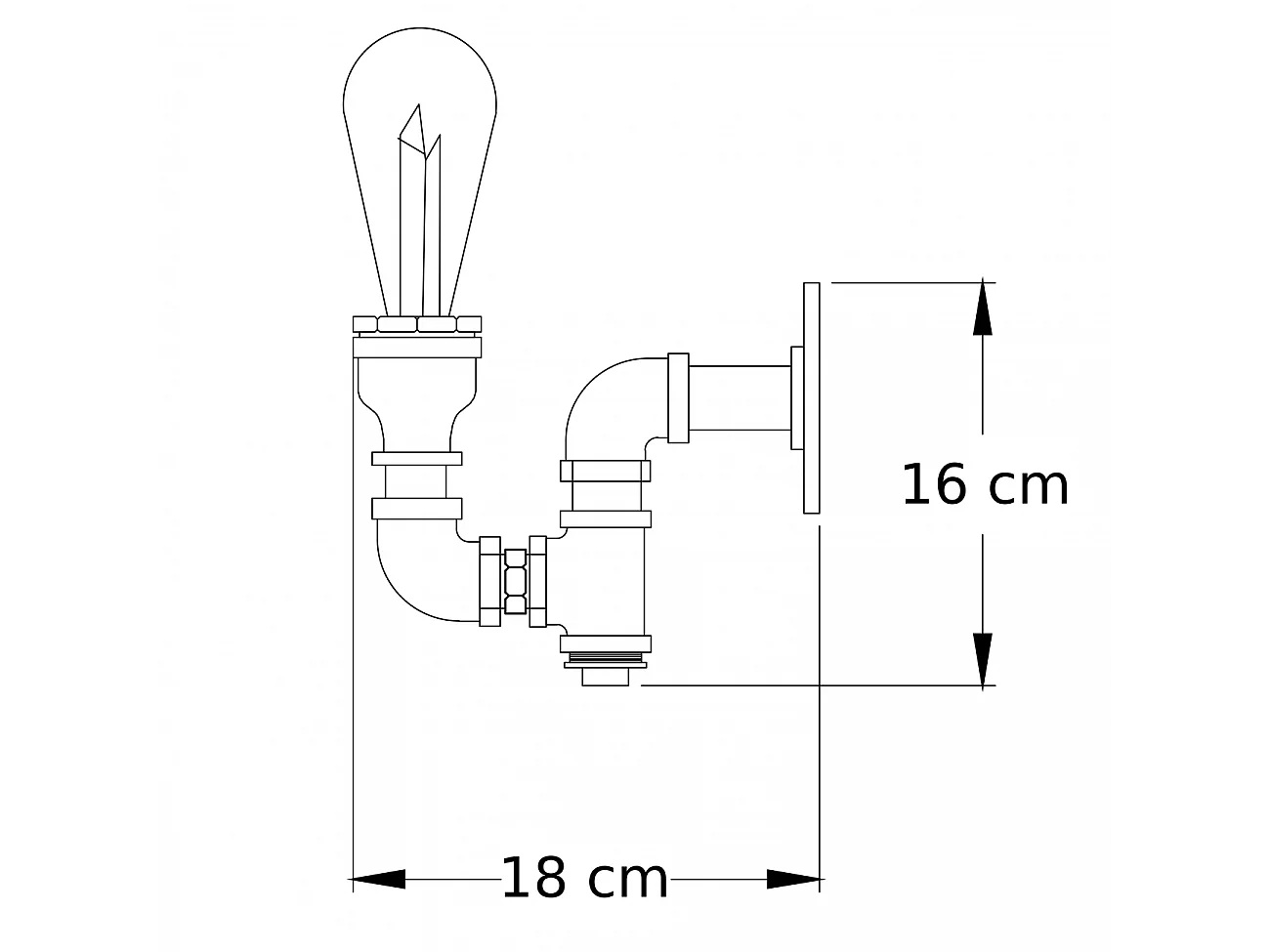 Applique industrielle vintage - Lumi
