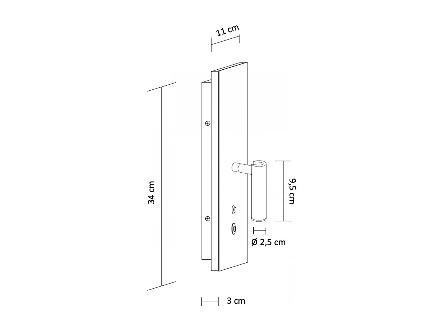 Applique liseuse LED double interrupteur et recharge USB - Hasta