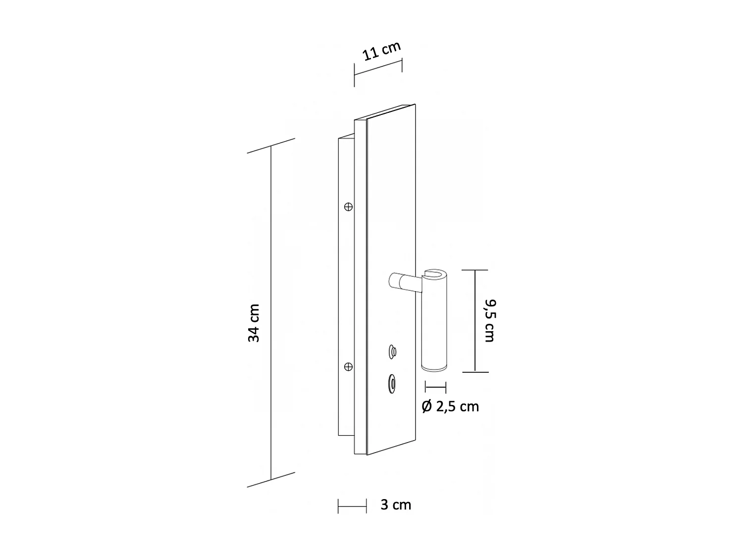 Applique liseuse LED double interrupteur et recharge USB - Hasta