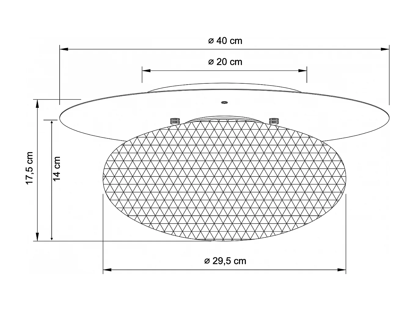 Plafonnier chic ou applique en métal doré et verre ambré graphique - Matera