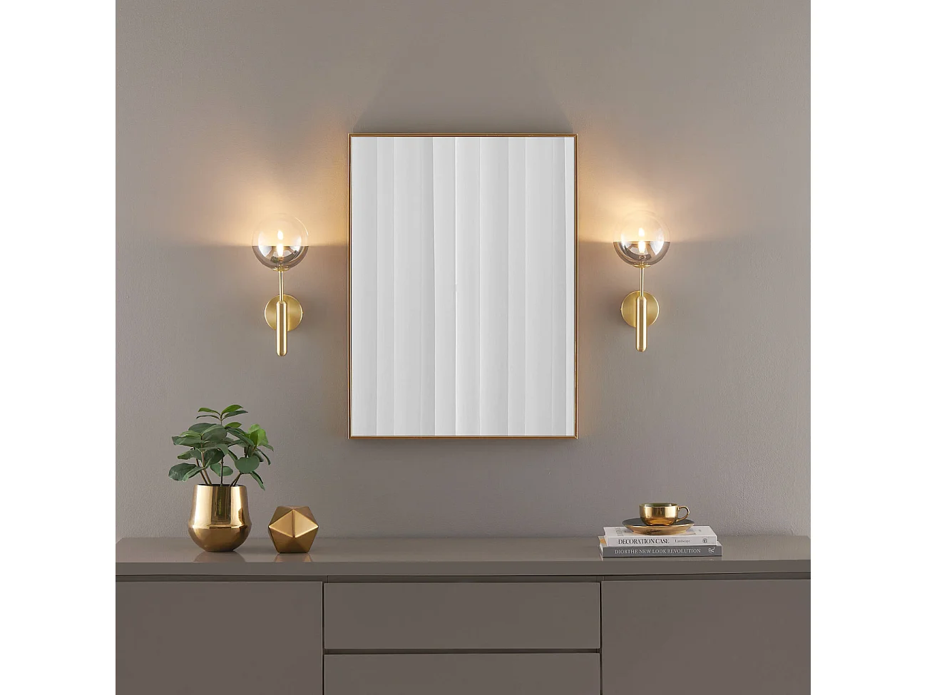 Applique murale dorée verre bicolor - Armela