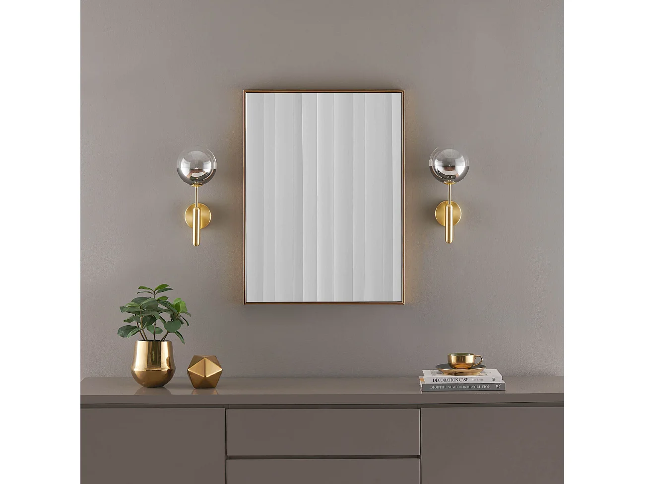 Applique murale dorée verre bicolor - Armela