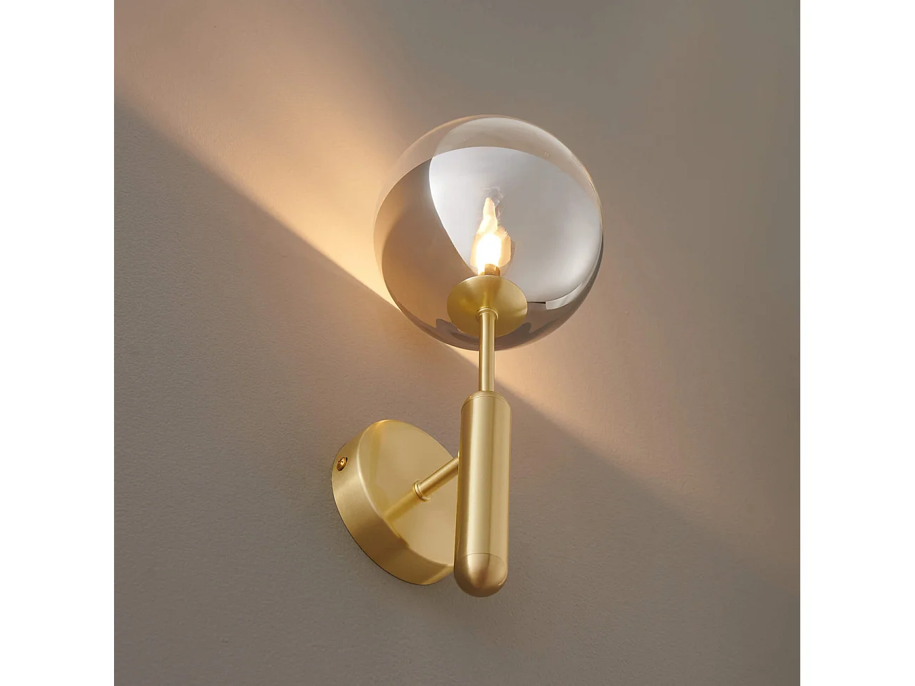 Applique murale dorée verre bicolor - Armela