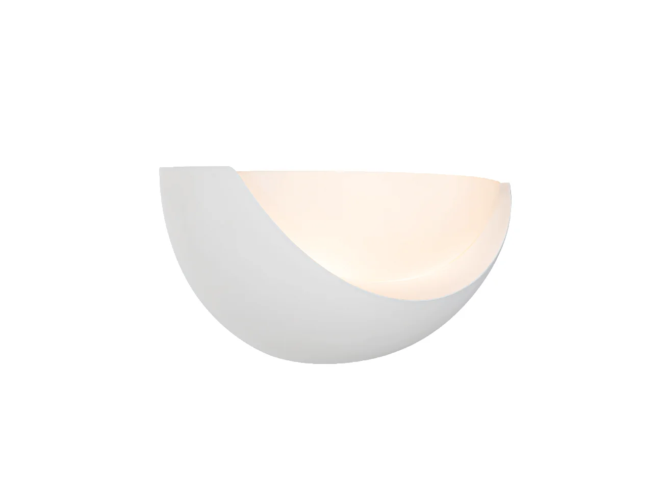 Applique demi-circulaire blanche en gypse - Gillian