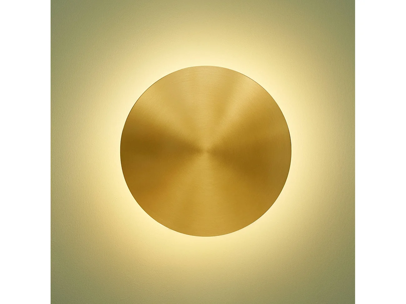 Applique murale ronde finition laiton LED intégrée 18 cm - Dorenis