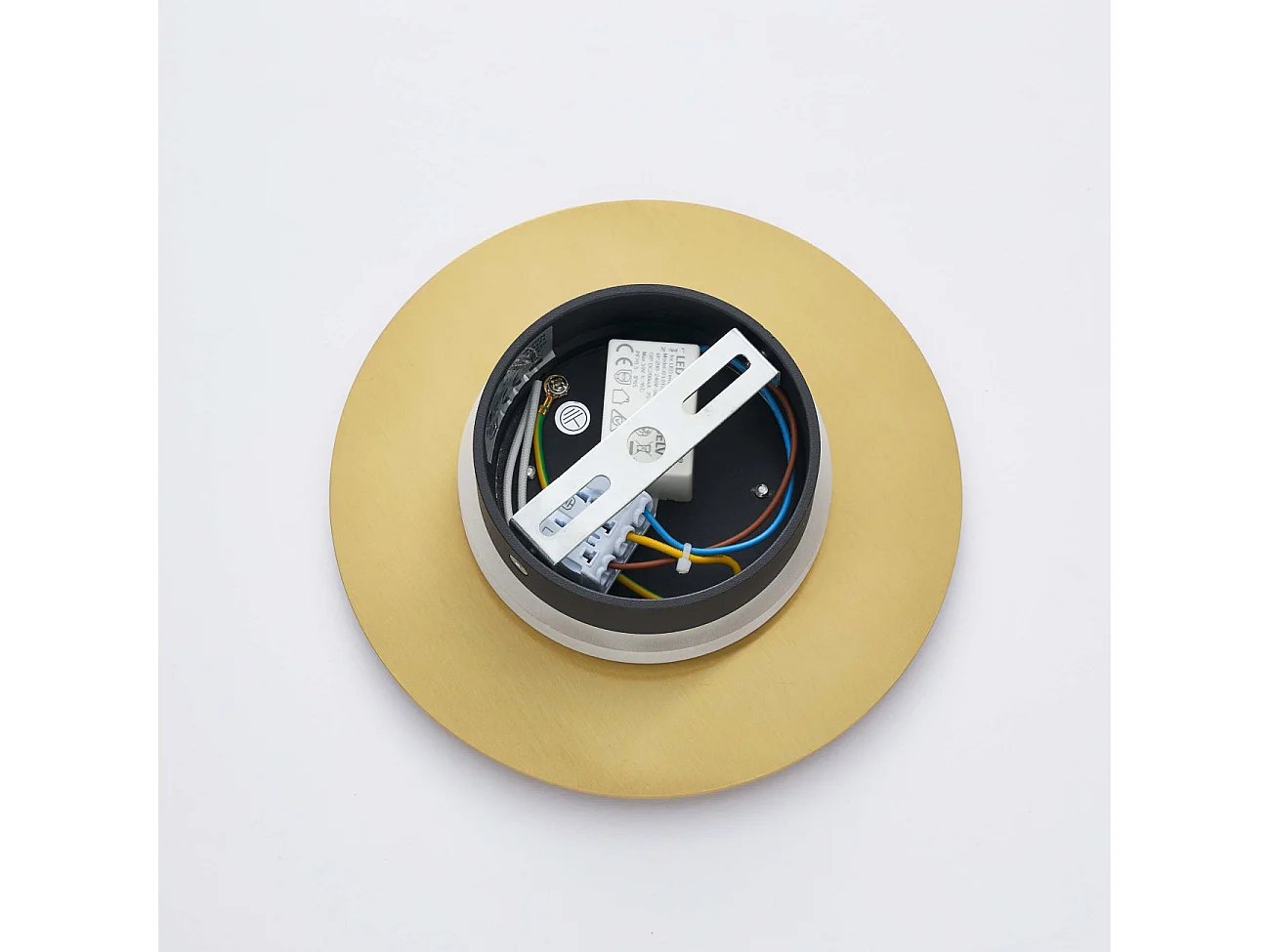 Applique murale ronde finition laiton LED intégrée 18 cm - Dorenis