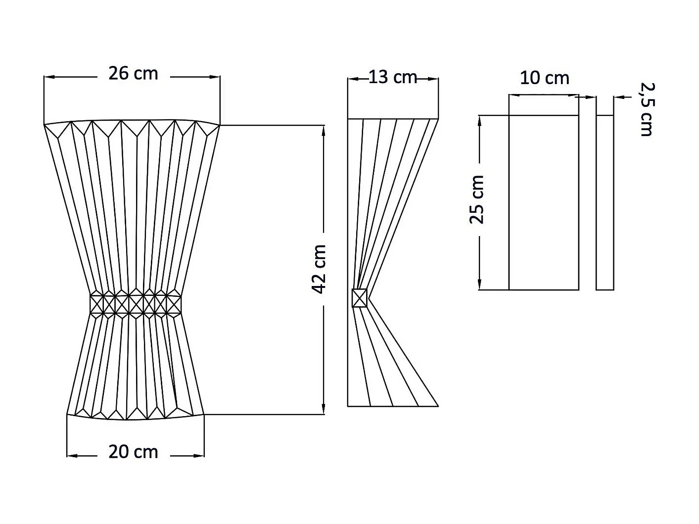 Applique chic cristal transparent et métal doré - Giova