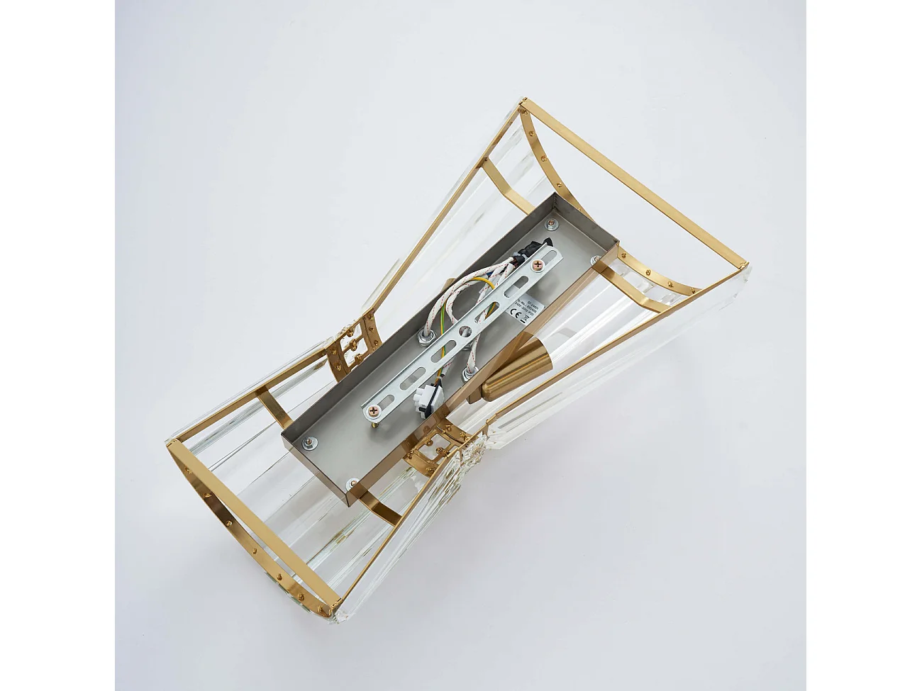 Applique chic cristal transparent et métal doré - Giova