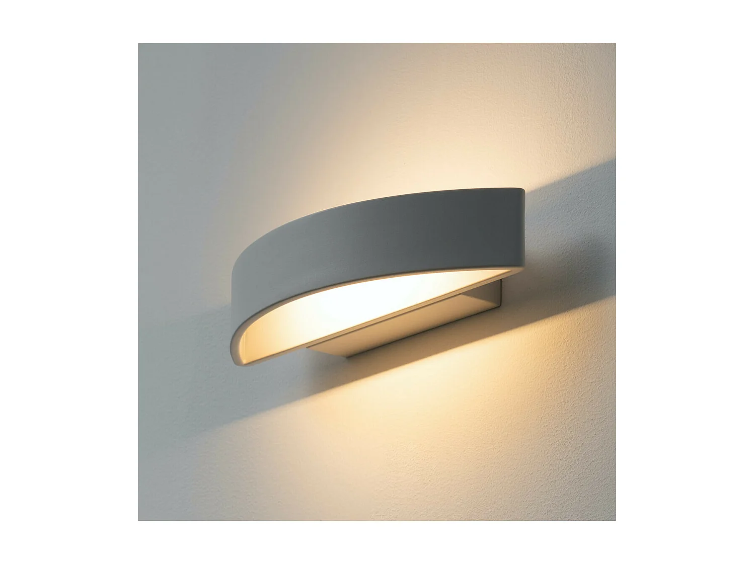 Applique blanche demi-cercle LED - Attica
