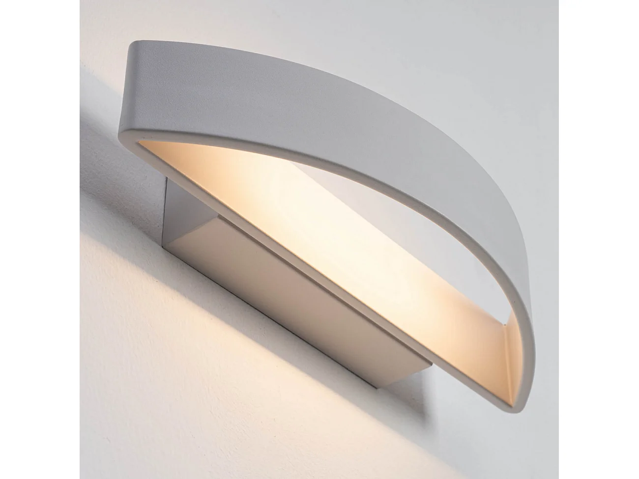 Applique blanche demi-cercle LED - Attica