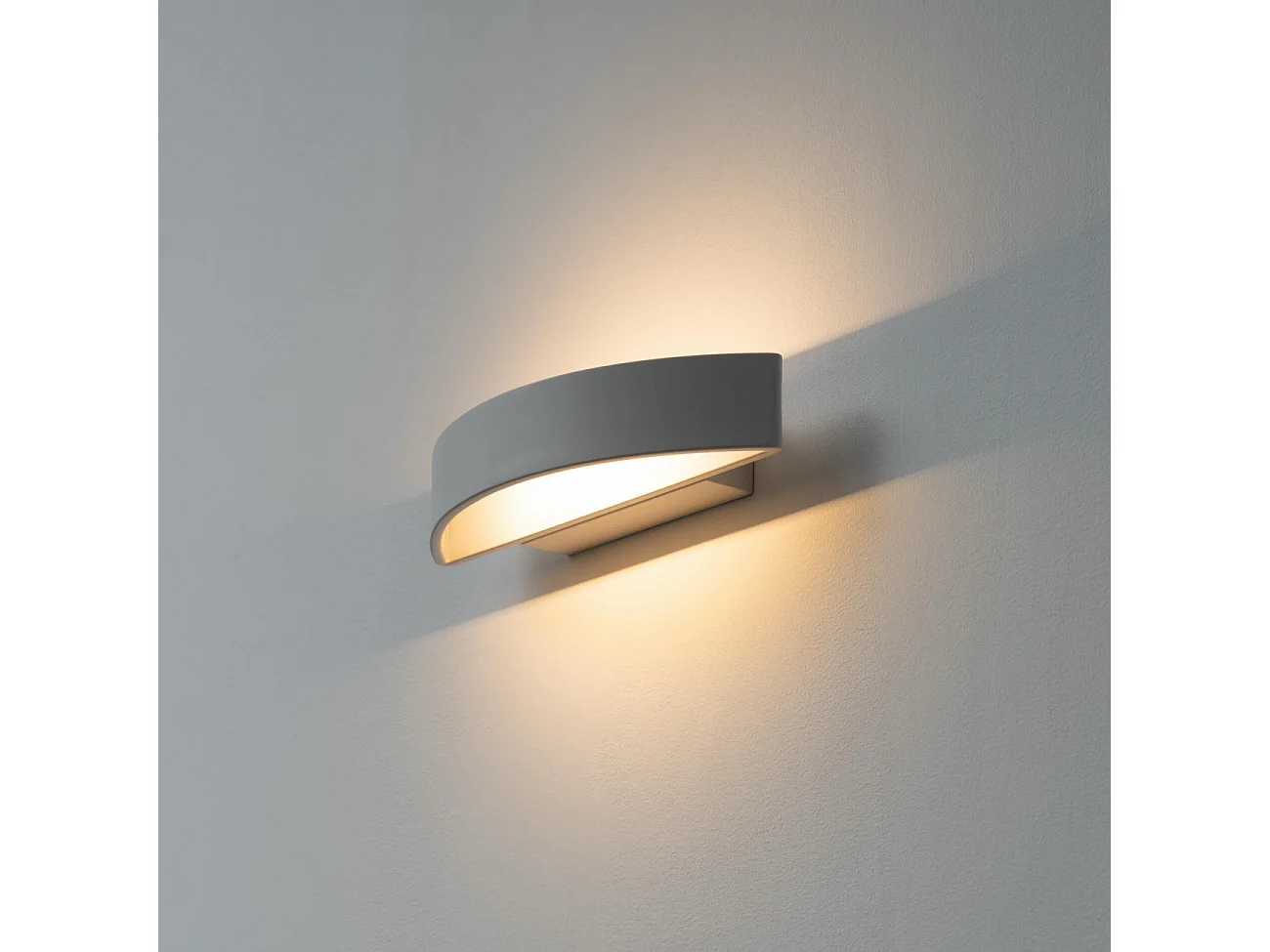 Applique blanche demi-cercle LED - Attica
