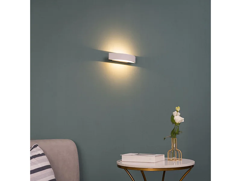 Applique blanche demi-cercle LED - Attica