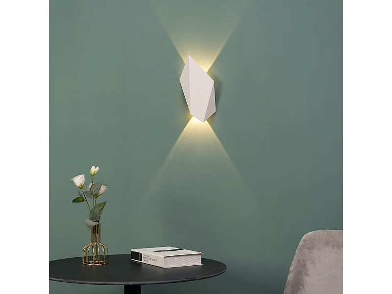 Applique blanche LED au design géométrique - Giada