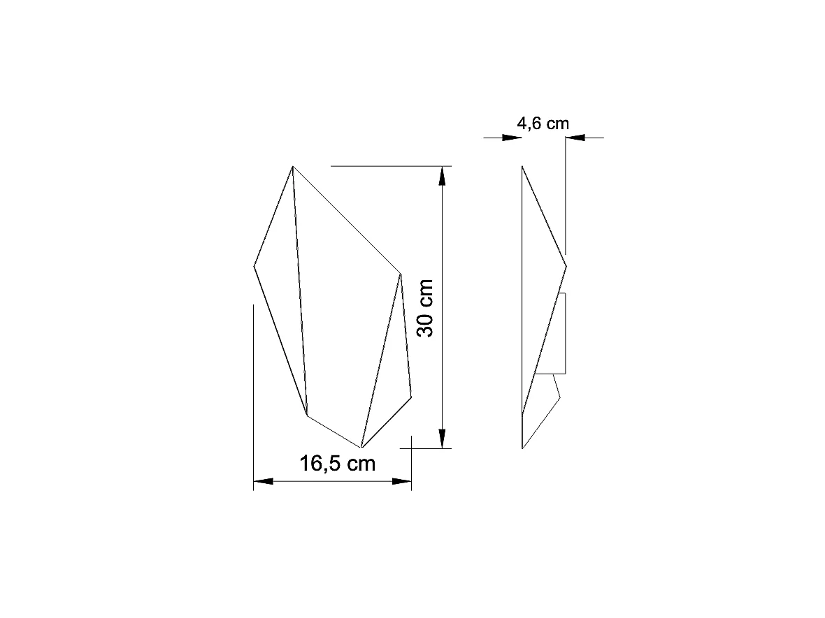 Applique blanche LED au design géométrique - Giada