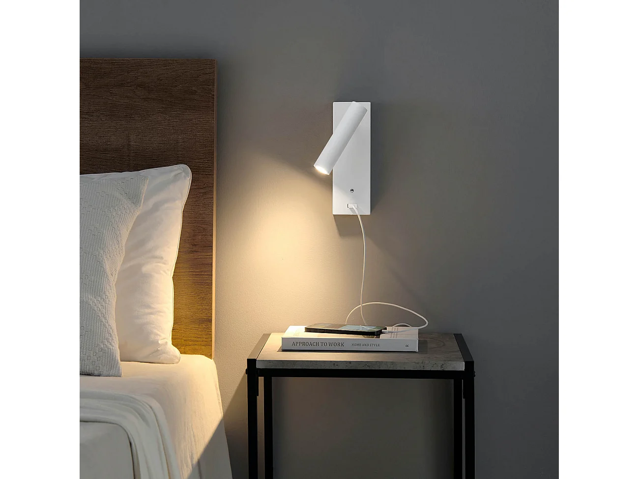 Applique LED liseuse avec port USB - Tofino