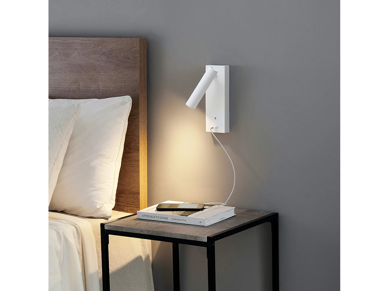 Applique LED liseuse avec port USB - Tofino