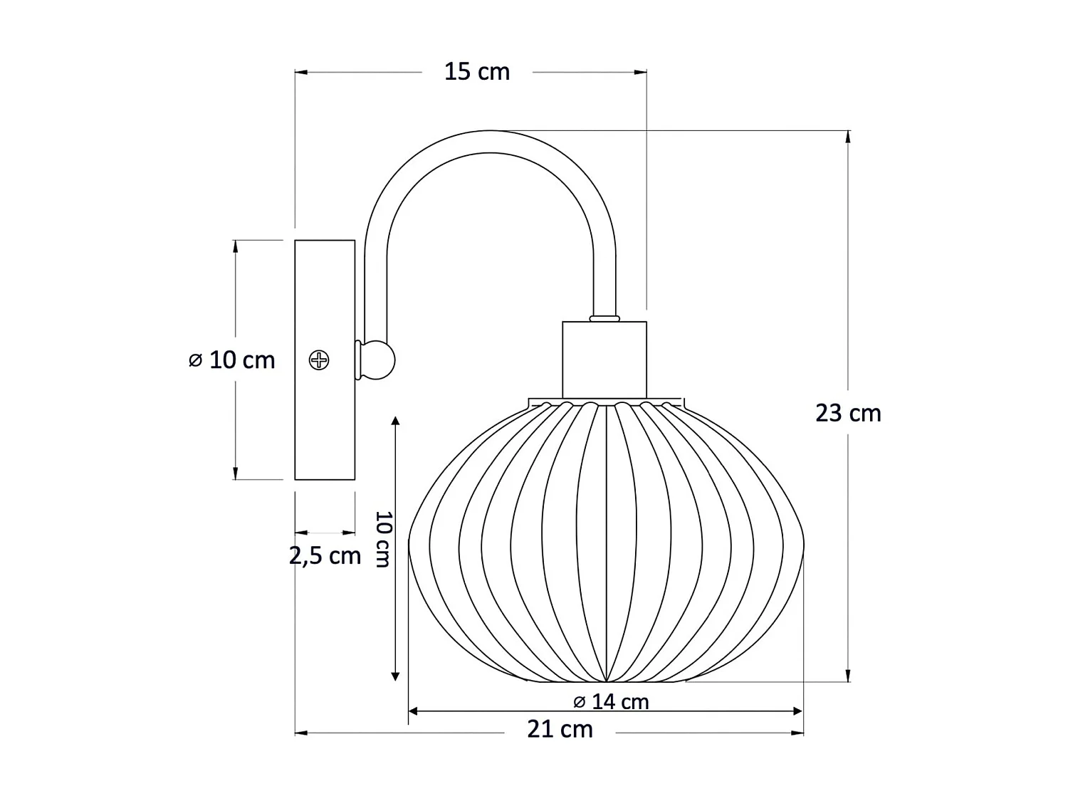 Petite applique murale tendance métal chromé et verre coloré - Seren