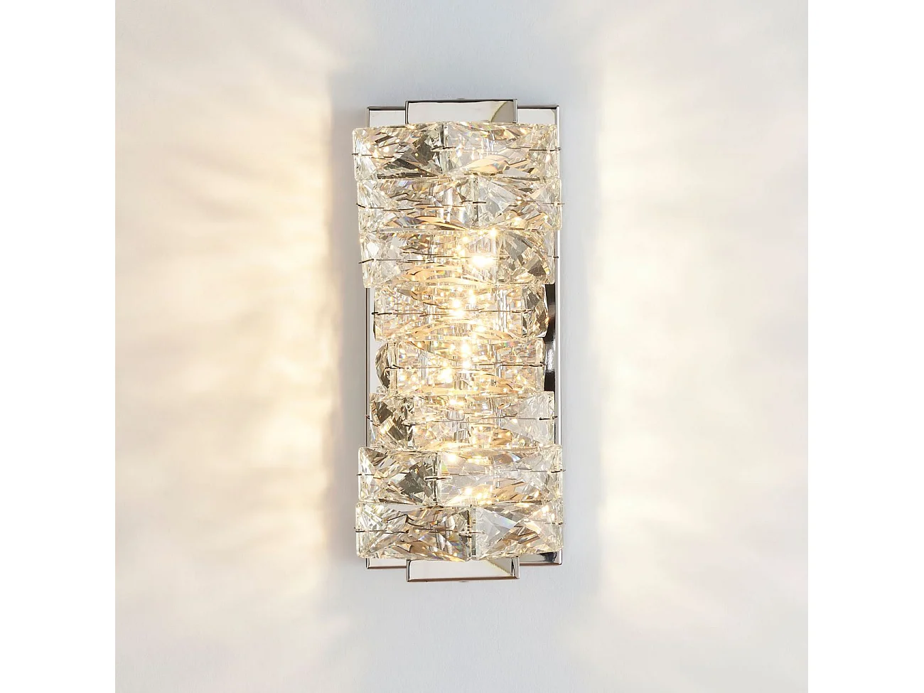 Applique métal chromé et cristaux - Elina