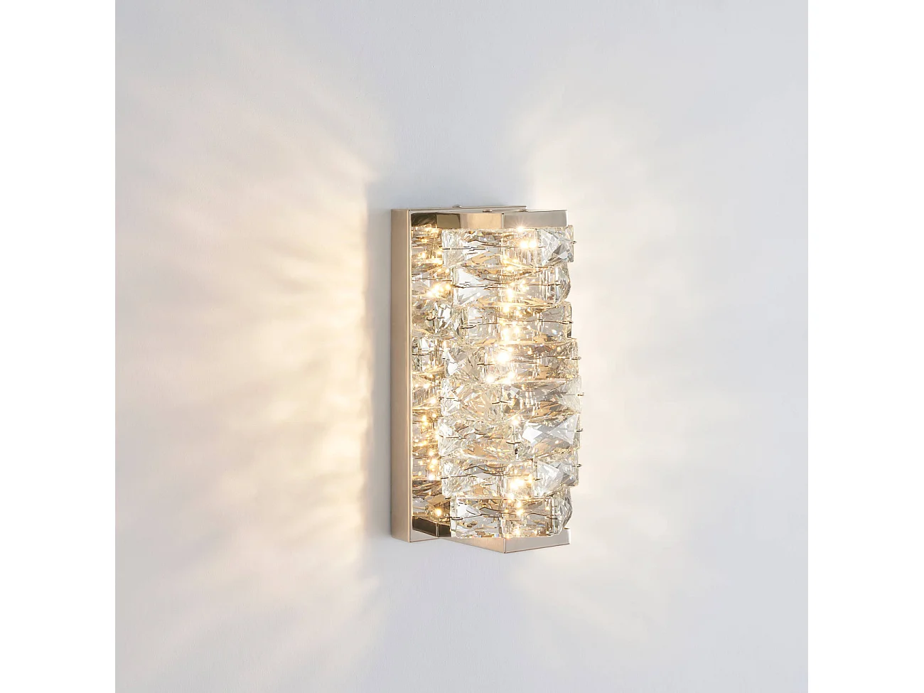 Applique métal chromé et cristaux - Elina