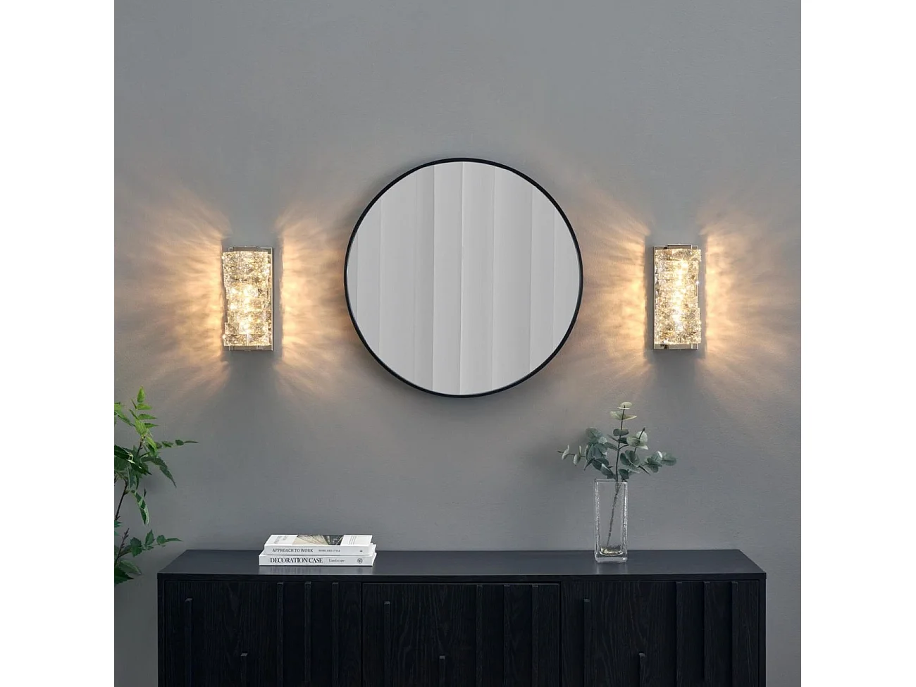 Applique métal chromé et cristaux - Elina