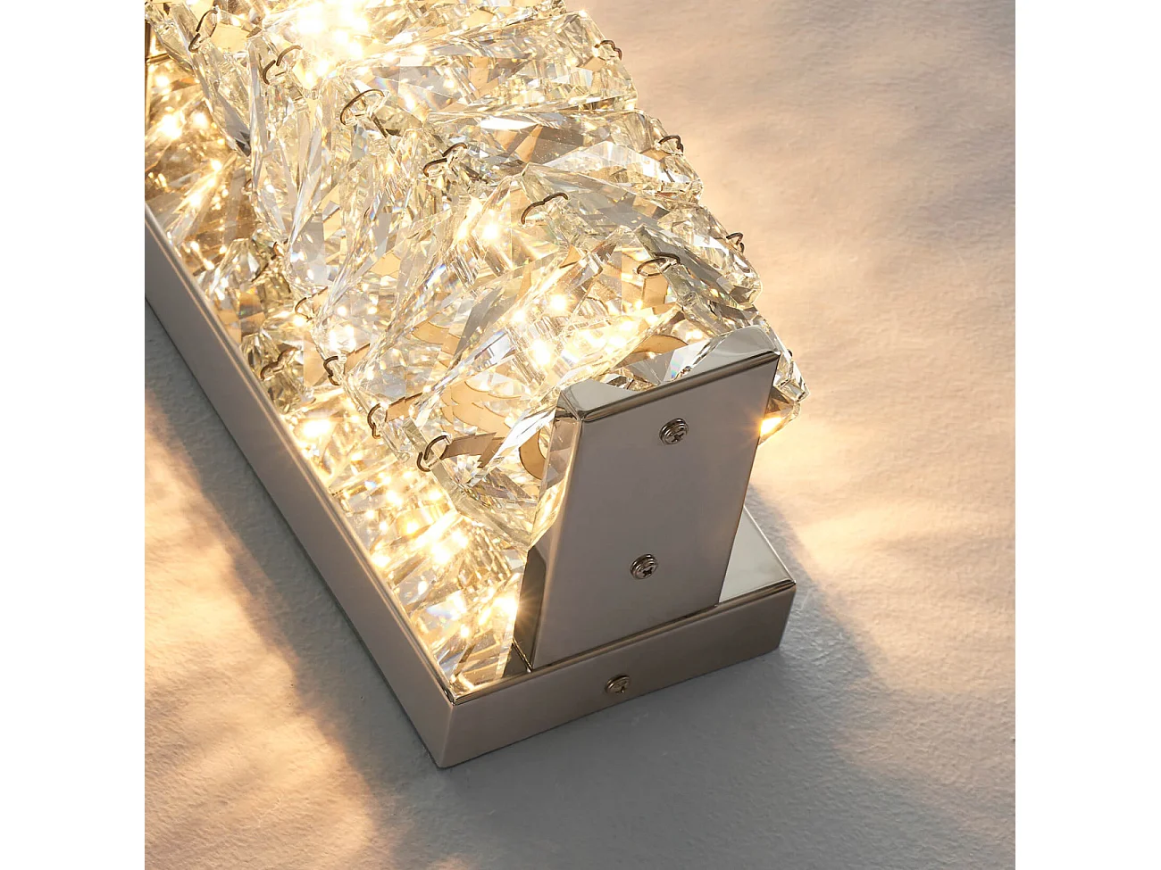 Applique métal chromé et cristaux - Elina