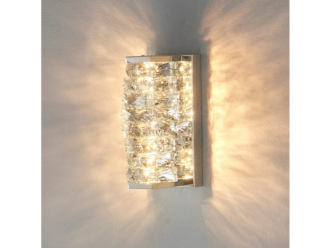 Applique métal chromé et cristaux - Elina