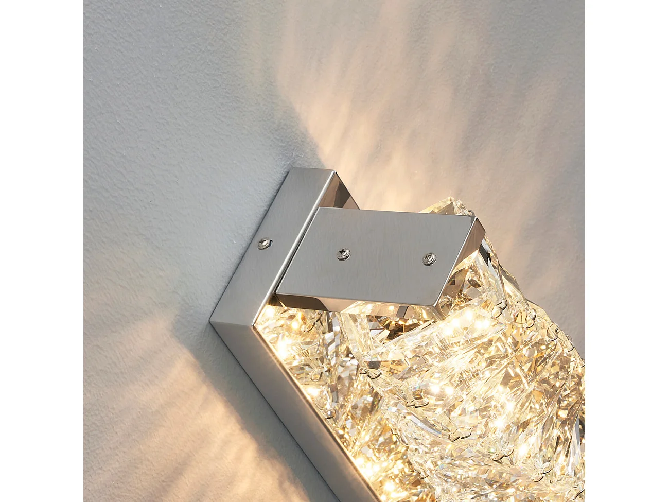 Applique métal chromé et cristaux - Elina