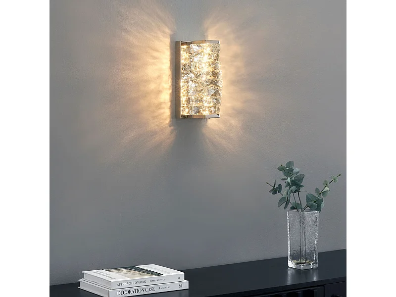 Applique métal chromé et cristaux - Elina