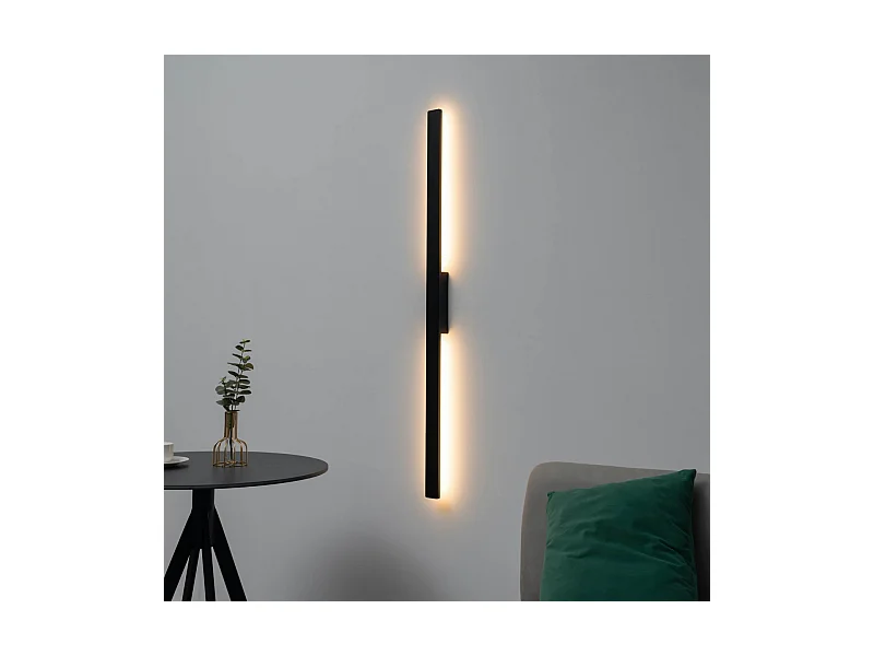 Applique ultra design minimaliste noire LED extérieur - Sambai