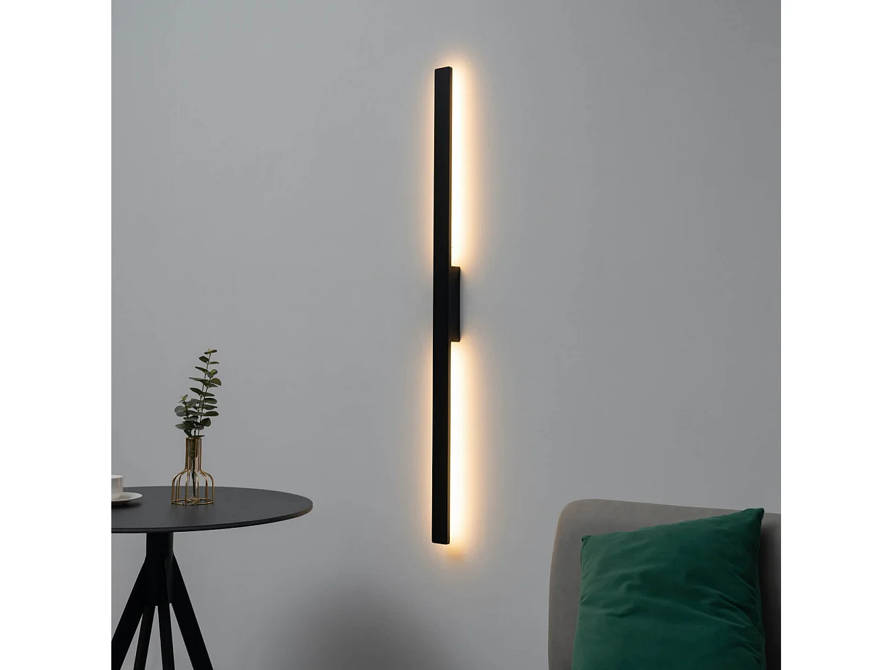 Applique ultra design minimaliste noire LED extérieur - Sambai