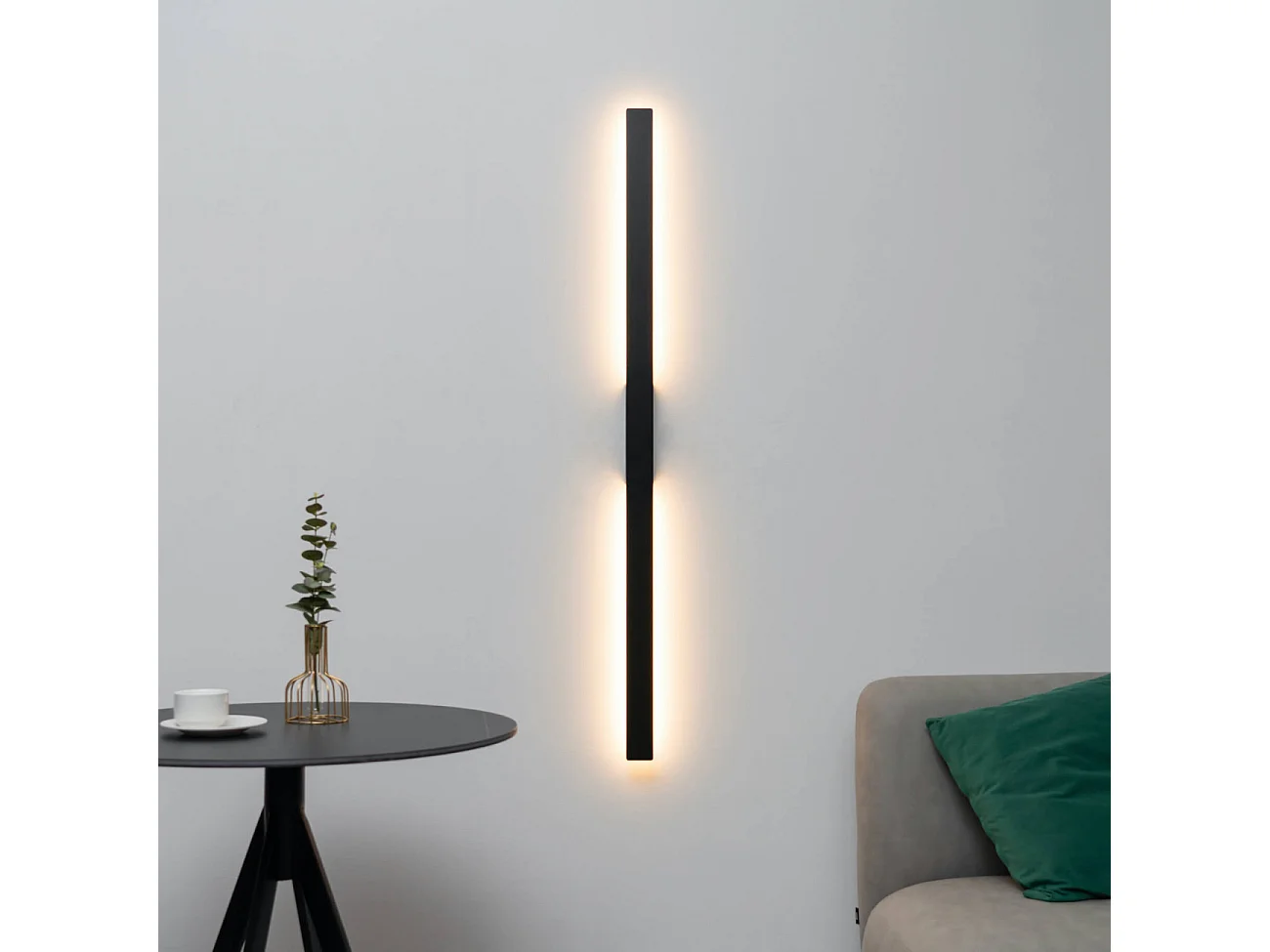Applique ultra design minimaliste noire LED extérieur - Sambai