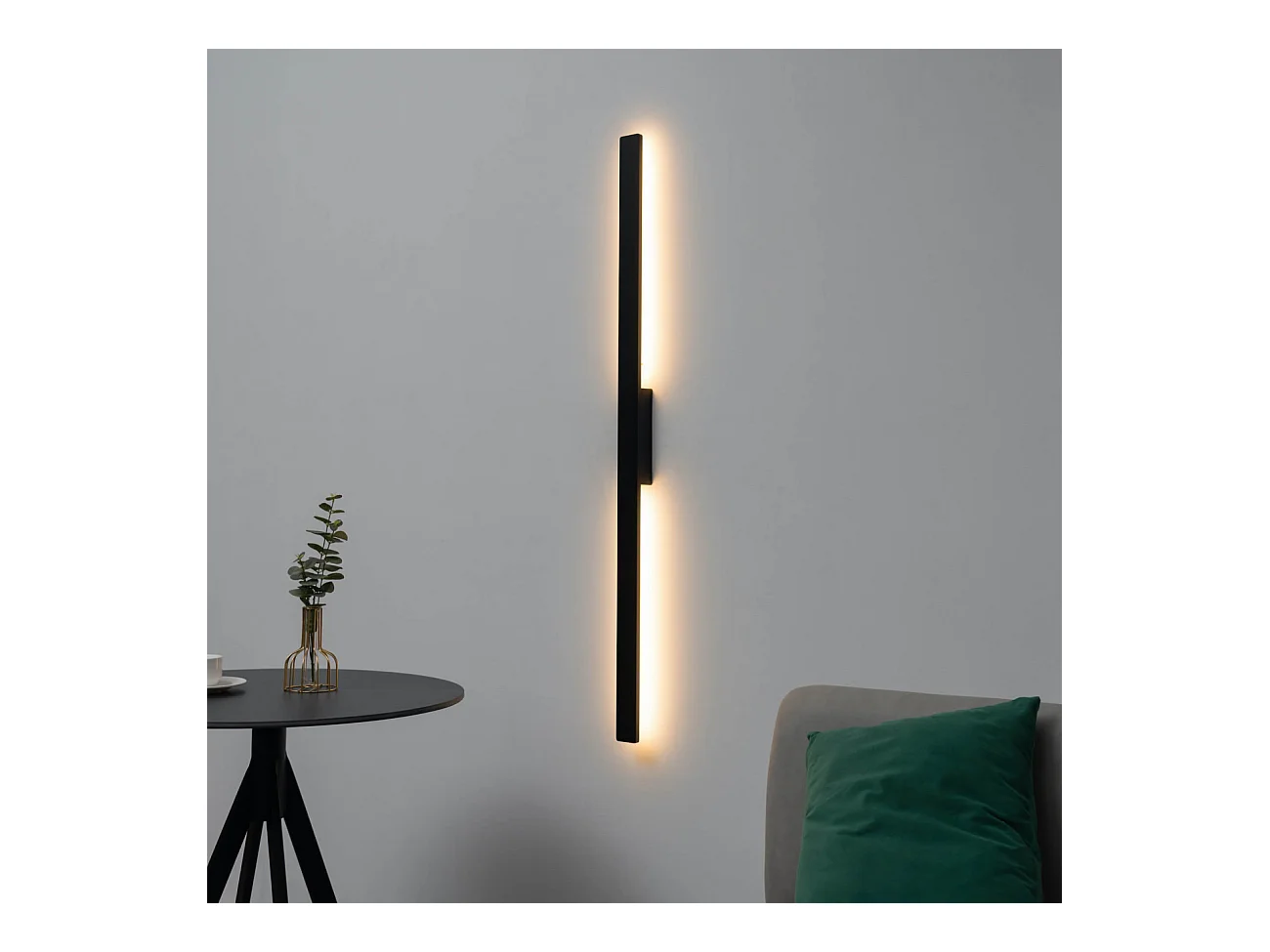 Applique ultra design minimaliste noire LED extérieur - Sambai