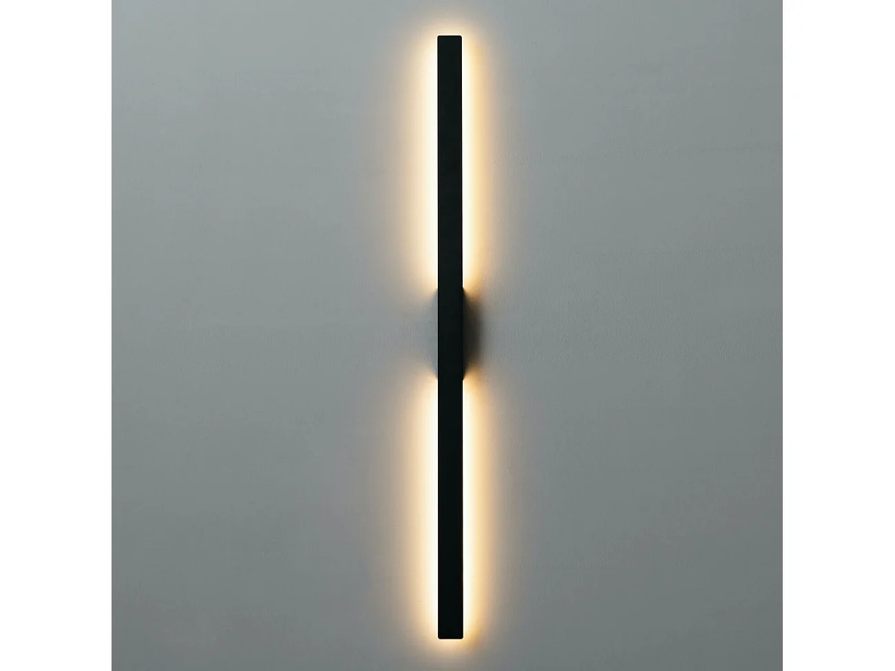 Applique ultra design minimaliste noire LED extérieur - Sambai